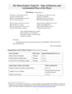 The Moon Project: Topic #4 – Time of Moonrise and