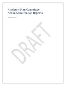 Academic Plan Committee Action Conversation Reports December 2014