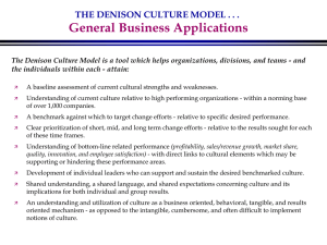 General Business Applications THE DENISON CULTURE MODEL . . .