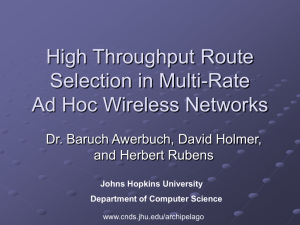 High Throughput Route Selection in Multi-Rate Ad Hoc Wireless Networks