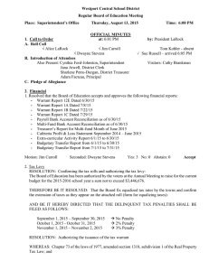 Westport Central School District Regular Board of Education Meeting