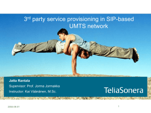 3 party service provisioning in SIP-based UMTS network rd