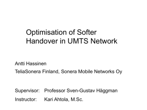 Optimisation of Softer Handover in UMTS Network