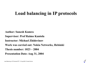 Load balancing in IP protocols