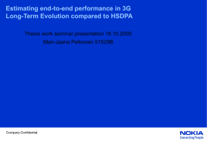 Estimating end-to-end performance in 3G Long-Term Evolution compared to HSDPA