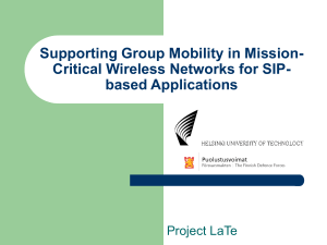 Supporting Group Mobility in Mission- Critical Wireless Networks for SIP- based Applications