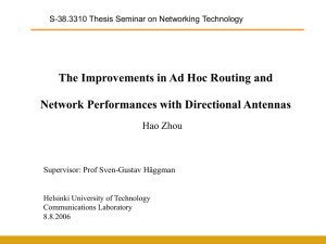 The Improvements in Ad Hoc Routing and Hao Zhou
