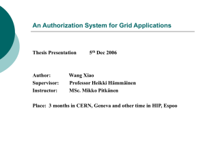 An Authorization System for Grid Applications