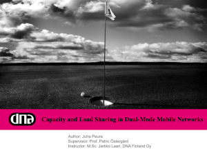 Capacity and Load Sharing in Dual-Mode Mobile Networks Author: Juha Peura
