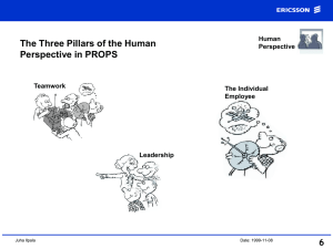 The Three Pillars of the Human Perspective in PROPS 6 Human