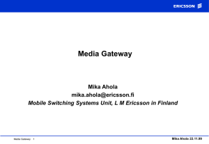 Media Gateway Mika Ahola