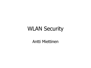 WLAN Security Antti Miettinen