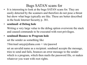 Bugs SATAN scans for