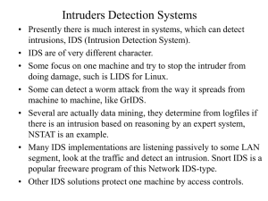 Intruders Detection Systems