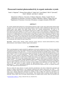 Picosecond transient photoconductivity in organic molecular crystals