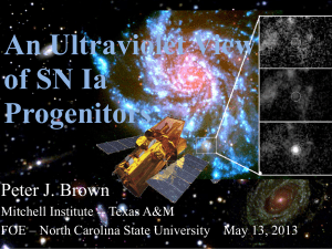 An Ultraviolet View of SN Ia Progenitors Peter J. Brown