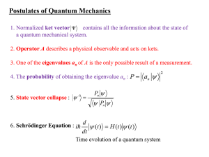 Postulates of Quantum Mechanics  a P
