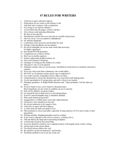 47 RULES FOR WRITERS