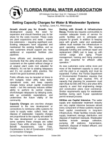 Setting Capacity Charges for Water &amp; Wastewater Systems