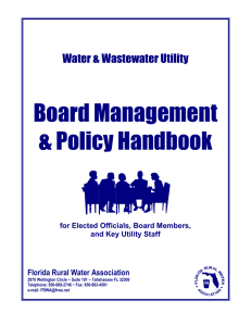 Board Management &amp; Policy Handbook  Water &amp; Wastewater Utility