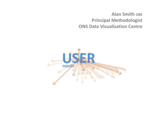 USER Alan Smith Principal Methodologist ONS Data Visualisation Centre