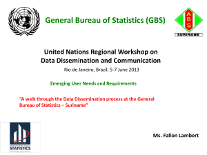 General Bureau of Statistics (GBS) United Nations Regional Workshop on