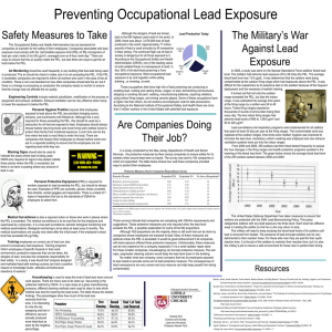 Preventing Occupational Lead Exposure