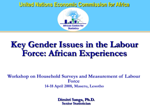 Key Gender Issues in the Labour Force: African Experiences