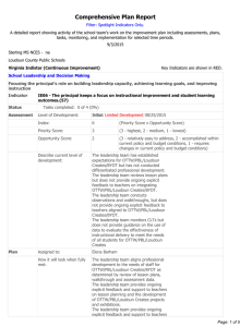 Comprehensive Plan Report