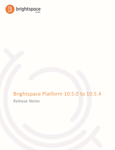 Brightspace Platform 10.5.0 to 10.5.4 Release Notes