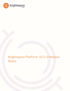 Brightspace Platform 10.5.3 Release Notes