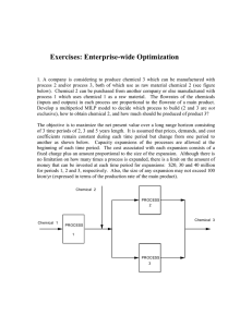 Exercises: Enterprise-wide Optimization