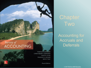 Chapter Two Accounting for Accruals and