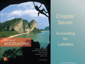 Chapter Seven Accounting for