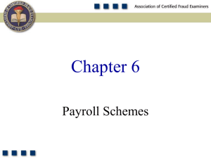 Chapter 6 Payroll Schemes 1