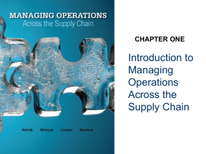 Introduction to Managing Operations Across the