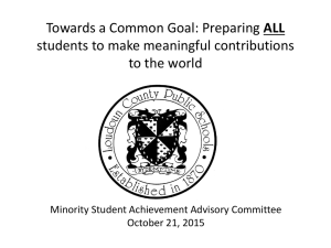 ALL students to make meaningful contributions to the world