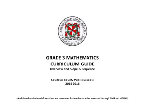 GRADE 3 MATHEMATICS CURRICULUM GUIDE Overview and Scope &amp; Sequence