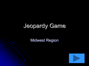 Jeopardy Game Midwest Region