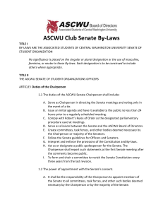 ASCWU Club Senate By-Laws
