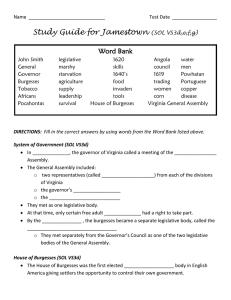 Study Guide for Jamestown Word Bank