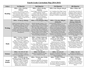 Fourth Grade Curriculum Map (2014-2015) 1st Quarter 2nd Quarter 3rd Quarter