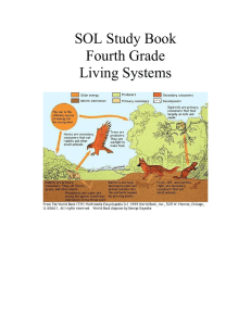SOL Study Book Fourth Grade Living Systems