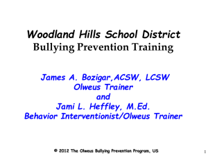 Woodland Hills School District Bullying Prevention Training