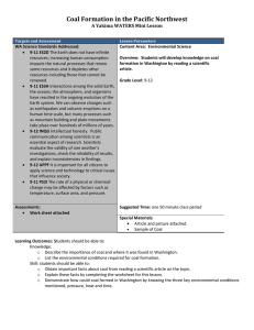 Coal Formation in the Pacific Northwest A Yakima WATERS Mini Lesson