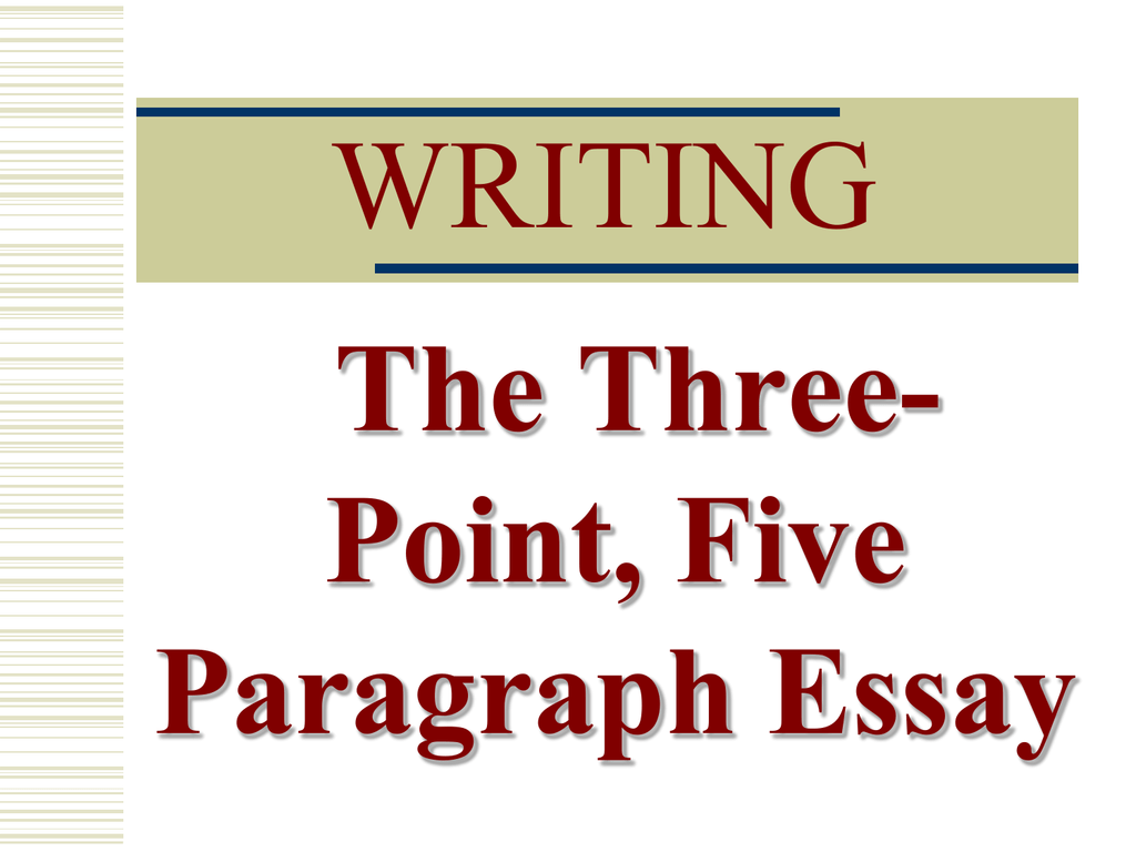 three point essay