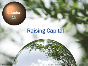 Raising Capital Chapter 15 15-1