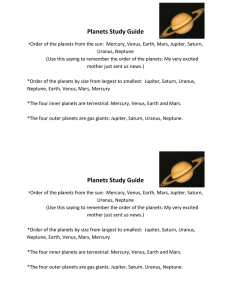 Planets Study Guide