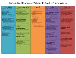 Buffalo Trail Elementary School 4 Grade 1 Nine Weeks Reading