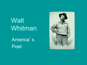 Walt Whitman America’s Poet